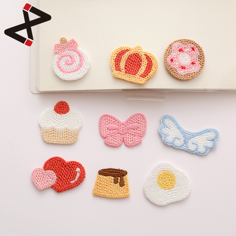 Mobile Phone Cases, Bags, Hats, Decorative Accessories, Fabric Patches, Hand-Sewn Doll Patches, New Fairy Tale Dessert Series Embroidered Fabric Patches