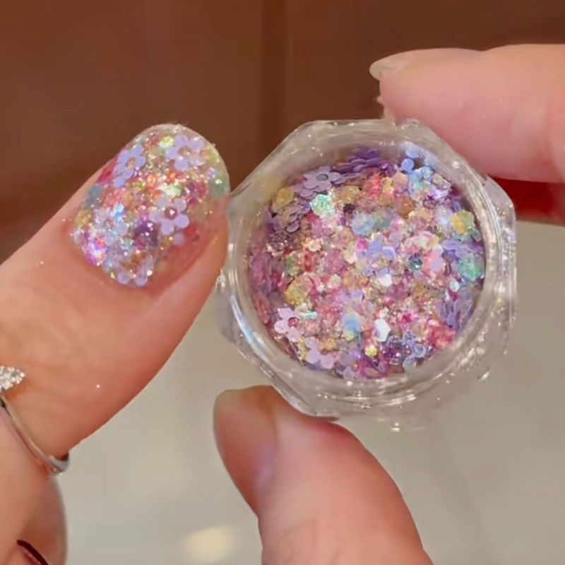 Nail art jewelry Provence manor glitter sequins little red book flower nail sequins students wear armor material