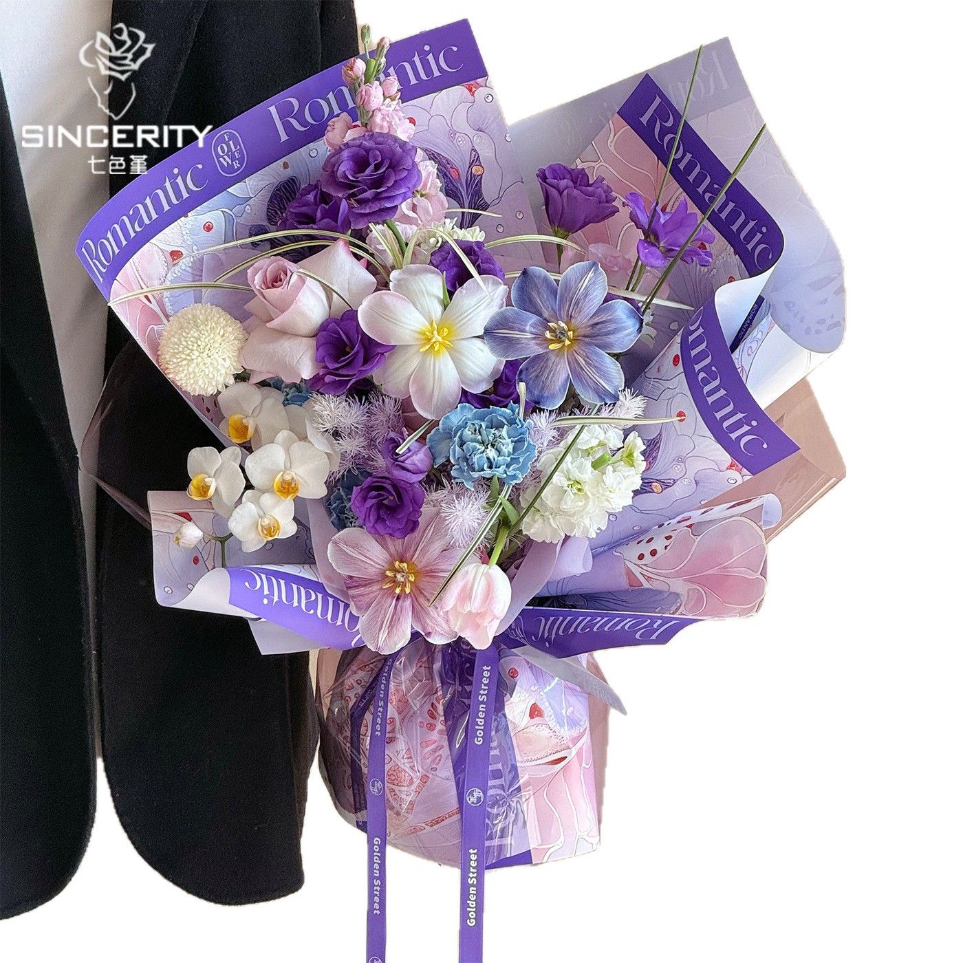 7.5 fibra de seda gruesa película OPP flor embalaje de papel floral florista diy flor embalaje manual