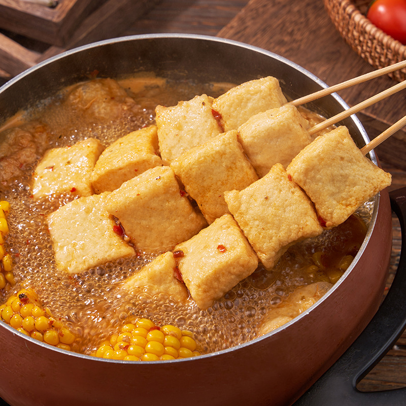 [Free Shipping for Orders over 10kg] Commercial Fish Tofu Curry Fish Tofu Golden Fish Tofu Oden Hot Pot Ingredients Batch