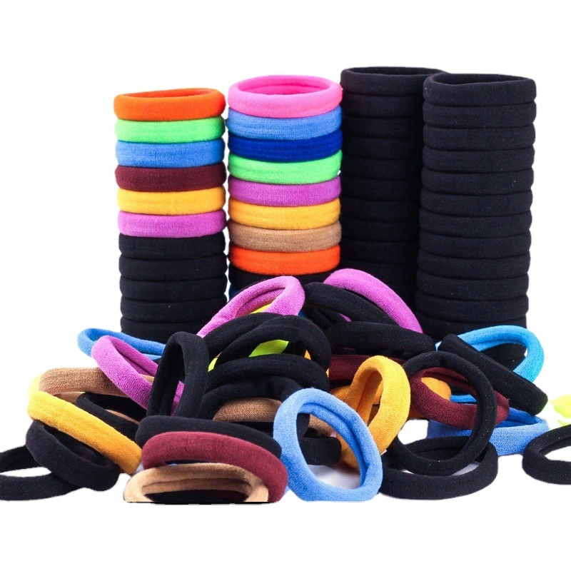 4CM средняя корейская версия головных уборов кольцо для волос с высоким эластизом кольцо для полотенец оптовая небольшая подарочная веревка для волос производитель аксессуаров для волос