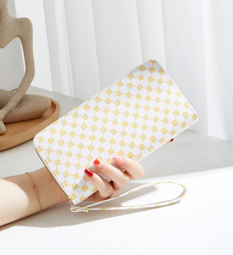 Neuer langer Reißverschluss für Damen, modische Vintage-Geldbörse mit mehreren Kartenfächern und Handytasche_voghion.com