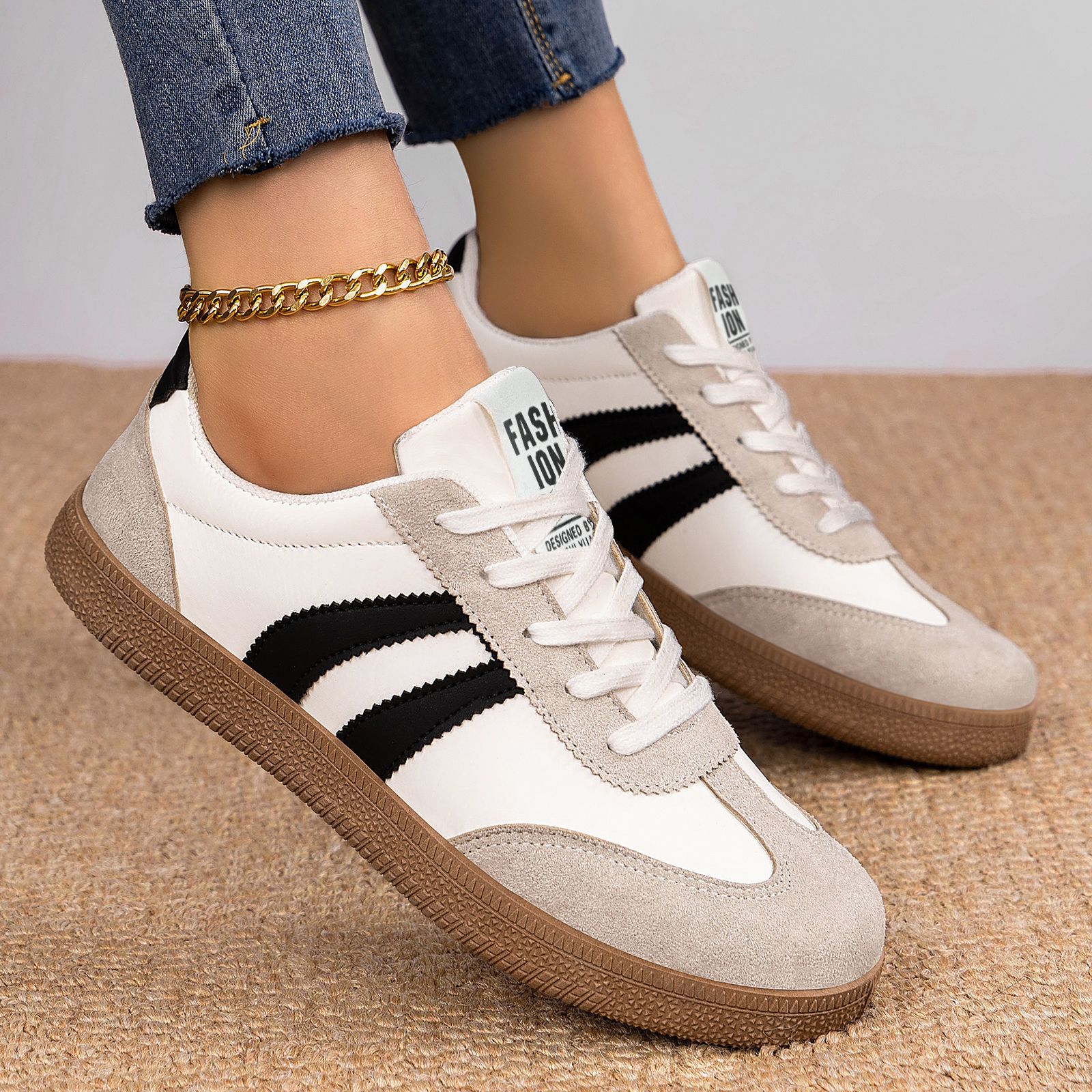 Zapatos de primavera de comercio exterior transfronterizo zapatos de mujer de suela suave ligera zapatos de entrenamiento alemán zapatos de mujer de altura ancha zapatos casuales de mujer