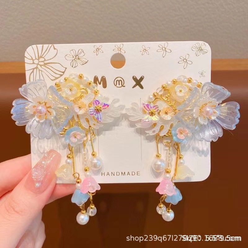 산호 머리 액세서리의 쌍