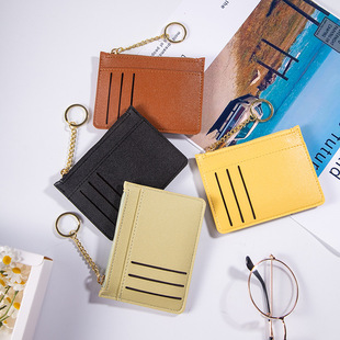 Cross-Border Hot Selling Genuine Leather Small Wallet Rfid Anti-Theft Short Card Slot Change Credit Card Id Bill Card Wholesale