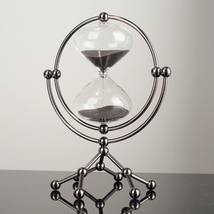 Cross-border new modern round hourglass 30-minute timer decoration boss Office study decoration