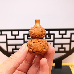 雷擊棗木盤龍葫蘆掛件手把件吊墜已經打孔可以穿繩子廠家直銷貨