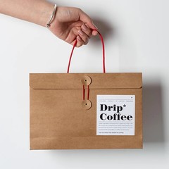 クラフト紙包装袋コーヒー茶葉ビスケット手提げ袋レトロ環境保護ポータブル防水簡易お土産袋
