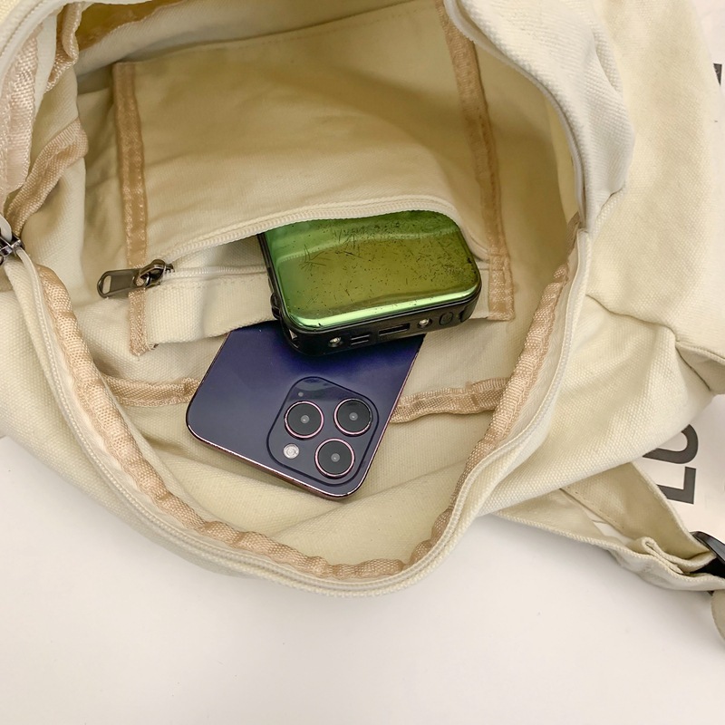 Bolso bandolera de lona para mujer 2024 nuevo bolso de hombro retro japonés de gran capacidad