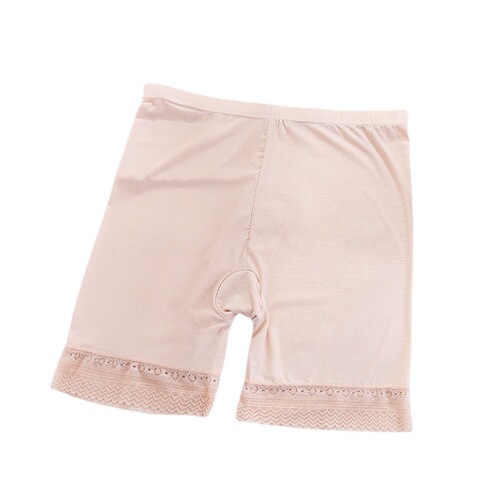 Ladies' Ice Silk Breathable Hole Lace Edge Leggings Anti-Slip Safety Shorts Plus Size Shorts Safety Pants Manmei Jiao