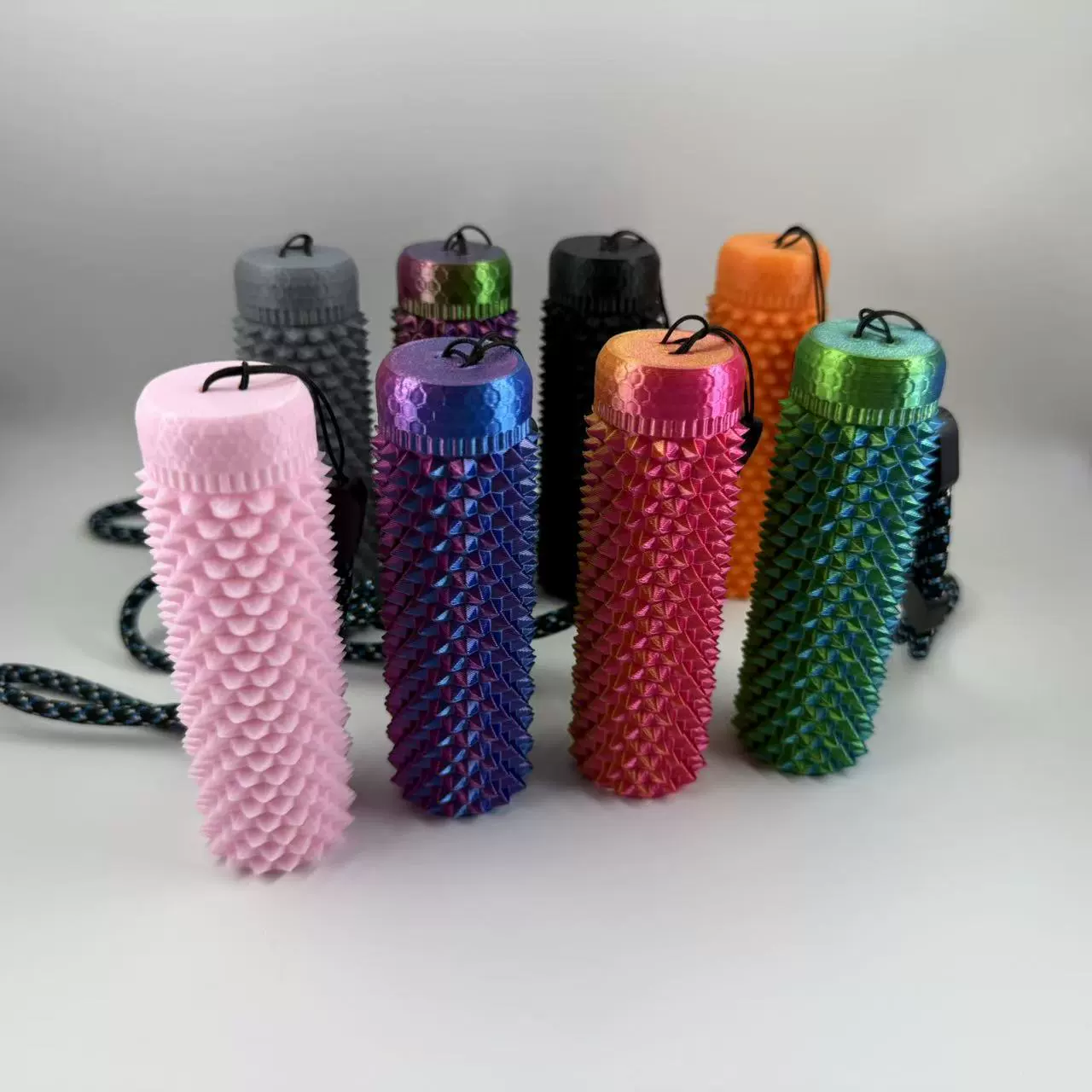 [3DSpiky Grippie Stim Keychain компактный пальцевой массажер-ключница]