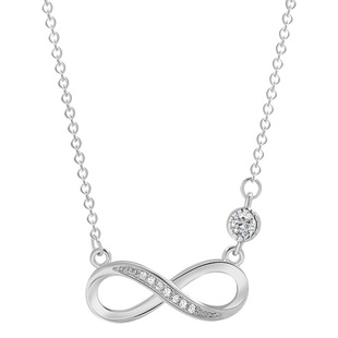 Cross-border Hot 8-character Love Infinite Necklace European and American High-end Simple Moebius Infinite Symbol Necklace