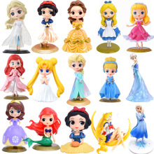 小公主生日蛋糕装饰摆件主题爱莎白雪贝儿少女宝宝主题甜品台配件