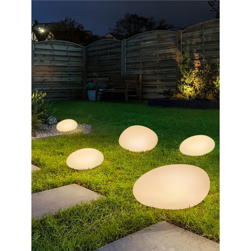 Solar Luminous Real Stone Light Outdoor Waterproof Courtyard Lawn Floor Insert Light Landscape Pebble Light Landscaping Light