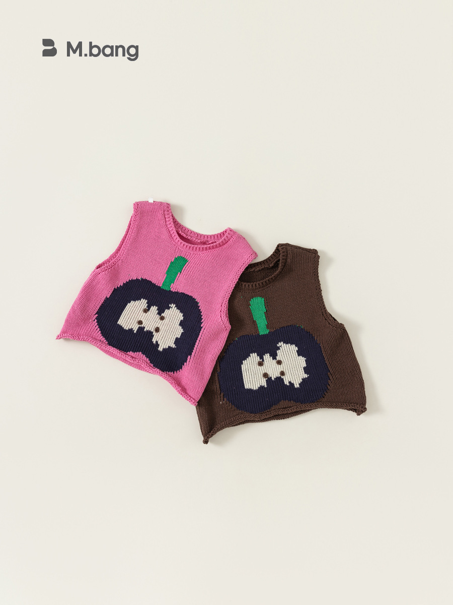 Beibei ciudad estilo coreano Apple niños chaleco niñas suéter de primavera y otoño bebé niñas ropa para niños