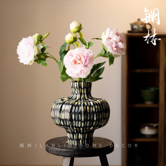景徳鎮寂風レトロ陶磁器花瓶新中国式純手生け花水培両用花器大千世界