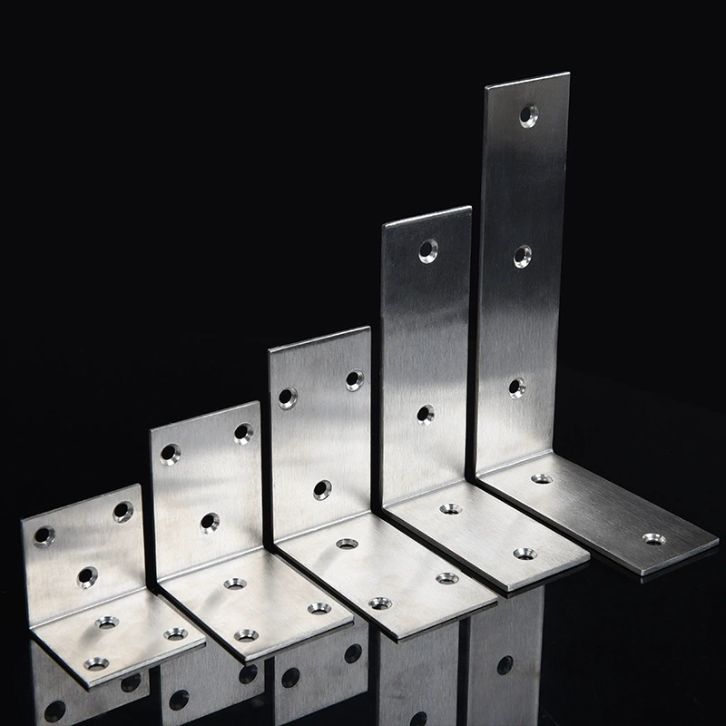 Усиленный утолщенный L-образный угловой код 90 градусов 180 градусов фиксированный соединитель для мебели из нержавеющей стали мульти-Спецификация угловая железная опора для полки