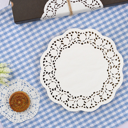 Paper for cake and pastry, serving plate underlay, floral paper, oil-absorbent paper, food-grade edge paper, hotel baking paper