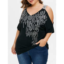 summer women T shirt XL-5XL plus size fat ladies vest tops