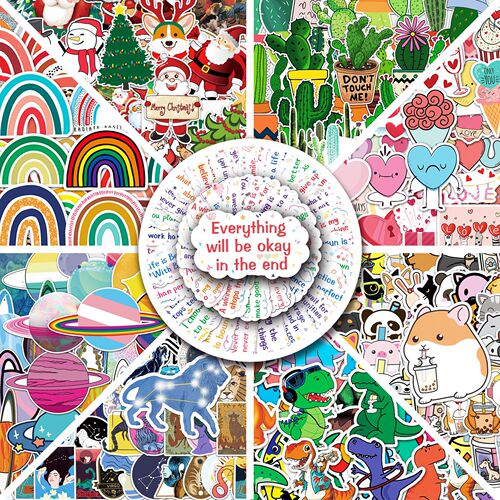 50 pieces of cross-border fresh graffiti creative cartoon Guka hand account decoration waterproof stickers wholesale luggage stickers