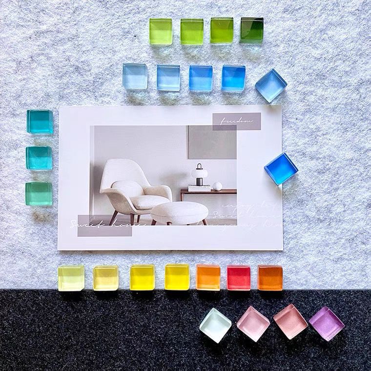 12 Mosaic Morandi Color Thumbtacks, Colored Push Pins for Cork Board, Felt Board, Photo Wall Decoration Thumbtacks