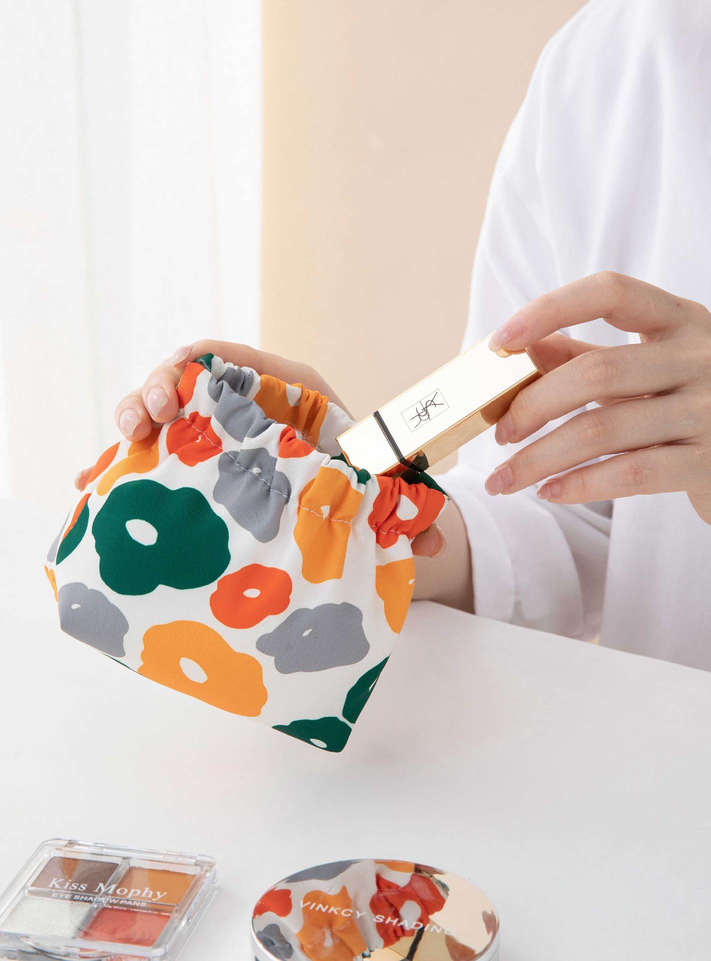 All Seasons Season Cute Classic Style Fruit Oxford Cloth Square Makeup Bags