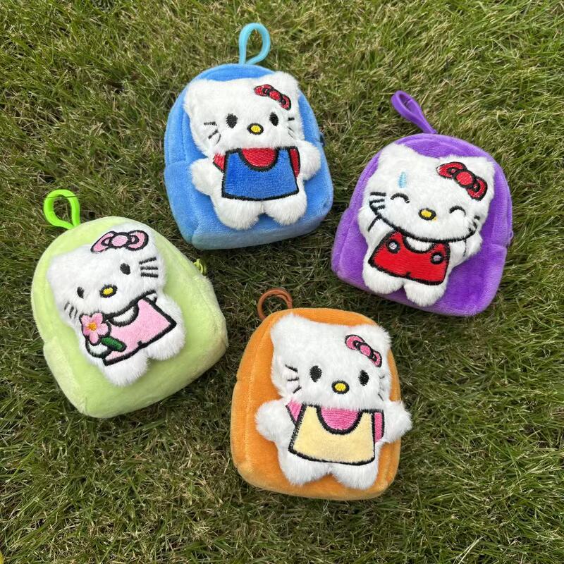 Cute Cartoon Plush Coin Purse Doll Pendant Mini Headphone Storage Bag Children's Candy Color Hanging Bag Wholesale