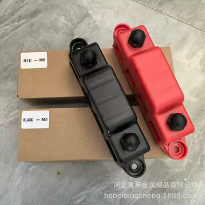 blocks, Other power supply, ignition system - nickel-plated-m10-red-black-pair