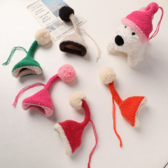柔らかいモチモチかわいい怠惰感毛糸ニット耳帽子DIY手作り人形着せ替え服装補助材料部品