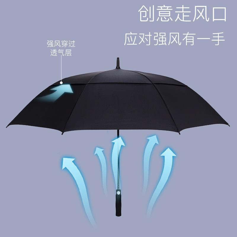 30-inch breathable golf umbrella fake double-layered long-handled umbrella men's large umbrella custom advertising umbrella cross-border car advertising 2