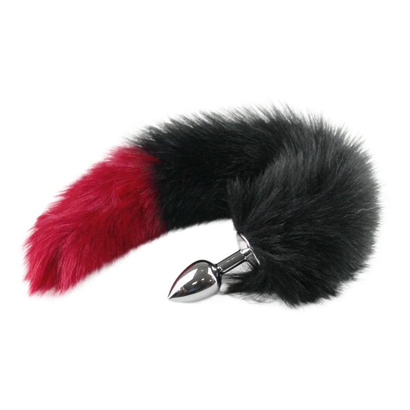 Enchufe anal de la cola del perro femenino juguete alternativo zorro cola metal anal plug masturbación adulto sexy SM toy