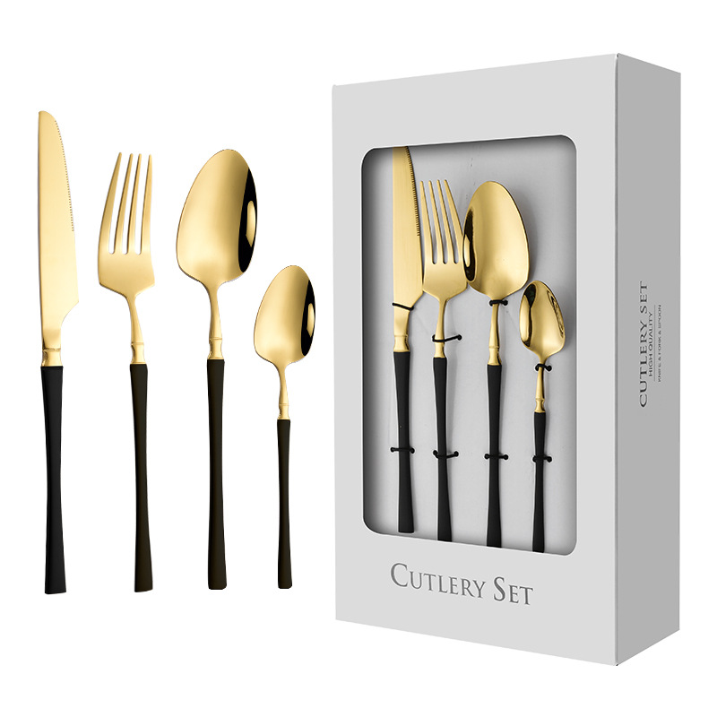 16PCS-블랙 골드
