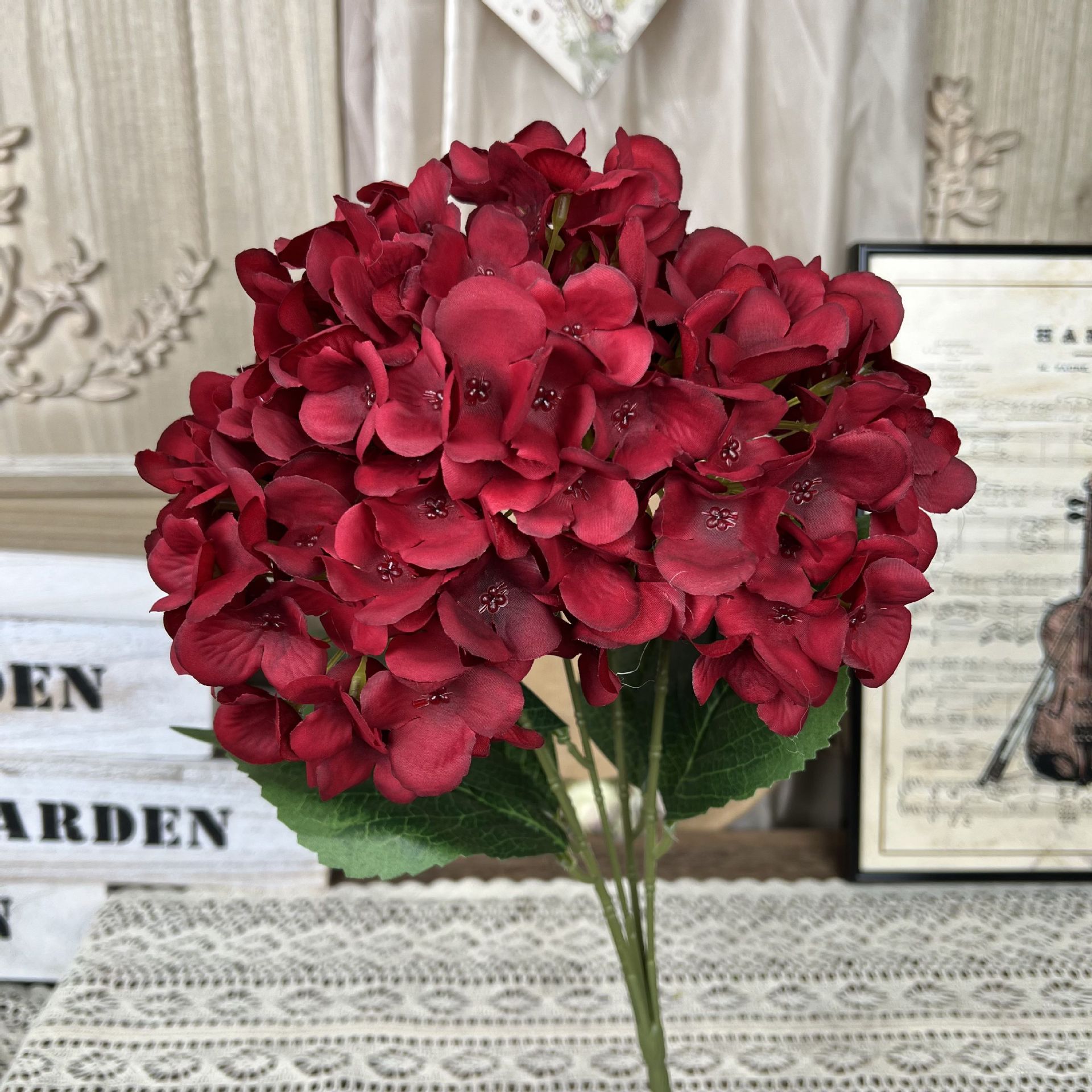 Cabo de garfo XQ-5 vermelho hortênsia