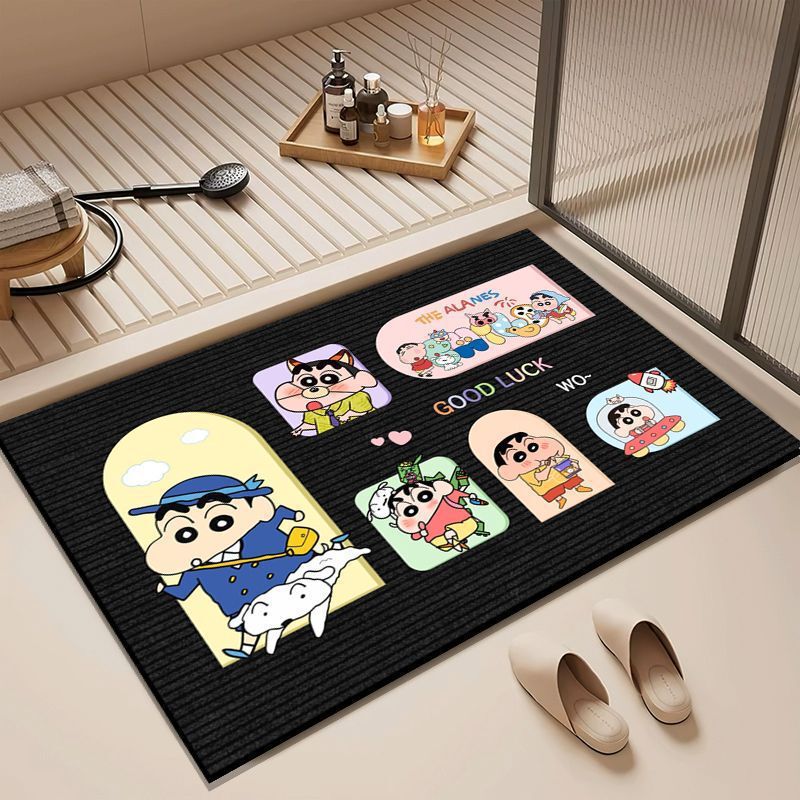 Cute Crayon Shin-Chan Diatom Mud Floor Mat Home Bathroom Toilet Door Water-Absorbent Anti-Slip Quick-Drying Foot Mat Wholesale Cute Crayon Shin-Chan Diatom Mud Floor Mat Home Bathroom Toilet Door Water-Absorbent Anti-Slip Quick-Drying Foot Mat Wholesale