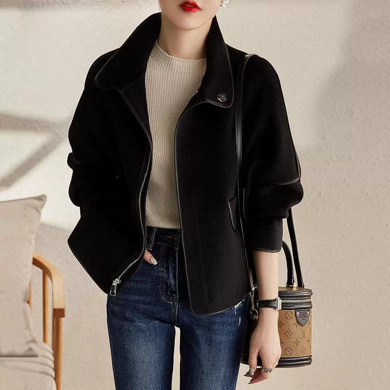 Демисезонное модное шерстяное пальто для отдыха, плюс размер, коллекция 2021 года