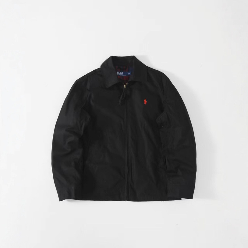 Cross-Border Rl Laffy Pony Embroidery Ins Internet Celebrity Same Style Navy Field Harrington Jacket for Men and Women