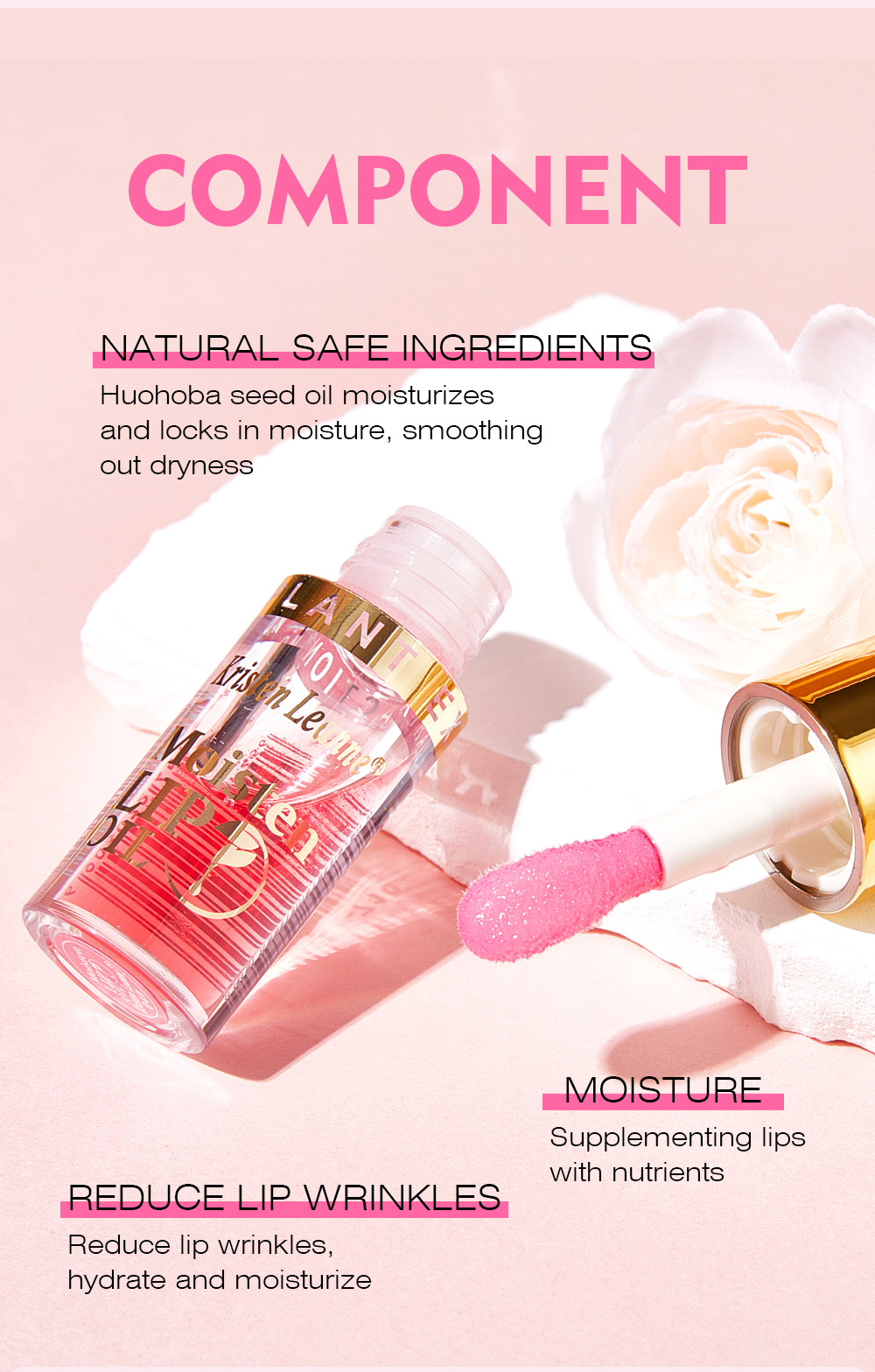 Gloss à lèvres hydratant et huile à lèvres teintée pour éclat_voghion.com