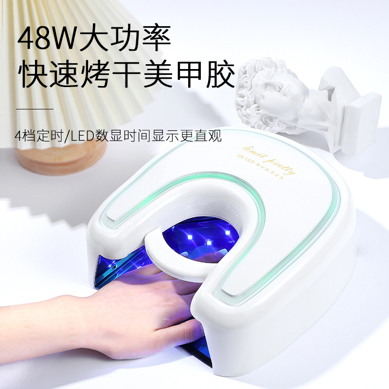 Estilo japonés profesional de uñas fototerapia tienda de luz de secado rápido de almacenamiento de energía led de mano no negro de mano inalámbrico portátil de gama alta