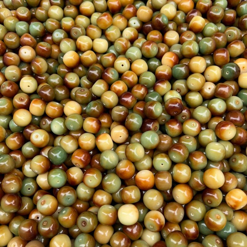 15mm Tiger Skin Jade Milk Coffee Flower Skin Bodhi Root Barrel Beads Loose Beads Wholesale Men and Women Bracelets Bodhi Seeds