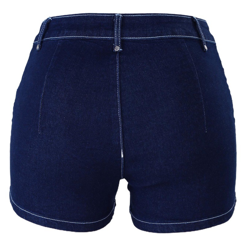 2021 primavera nueva moda americana Comercio exterior Amazon marca media cintura deseo AliExpress pantalones cortos de mezclilla