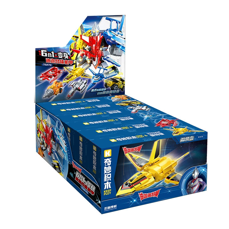 奇妙 Ultra, lego, constructor, intellectual aircraft, toy, Ultraman Tiga for boys, Birthday gift