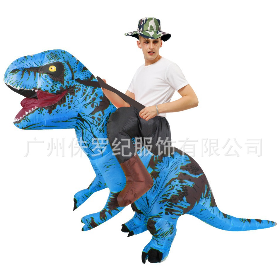 Transfronterizo de Halloween Monte Tyrannosaurus dibujos animados dinosaurio inflable fiesta rendimiento ropa tridimensional dinosaurio ropa inflable