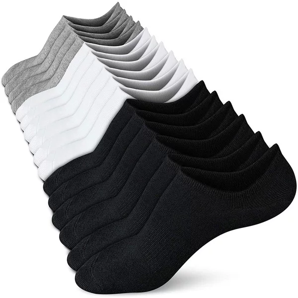 Amazon's Popular Men's Boat Socks, Summer Thin Short Socks, Low-Cut Socks, Eco-Friendly Silicone Non-Slip Invisible Socks, Solid Color