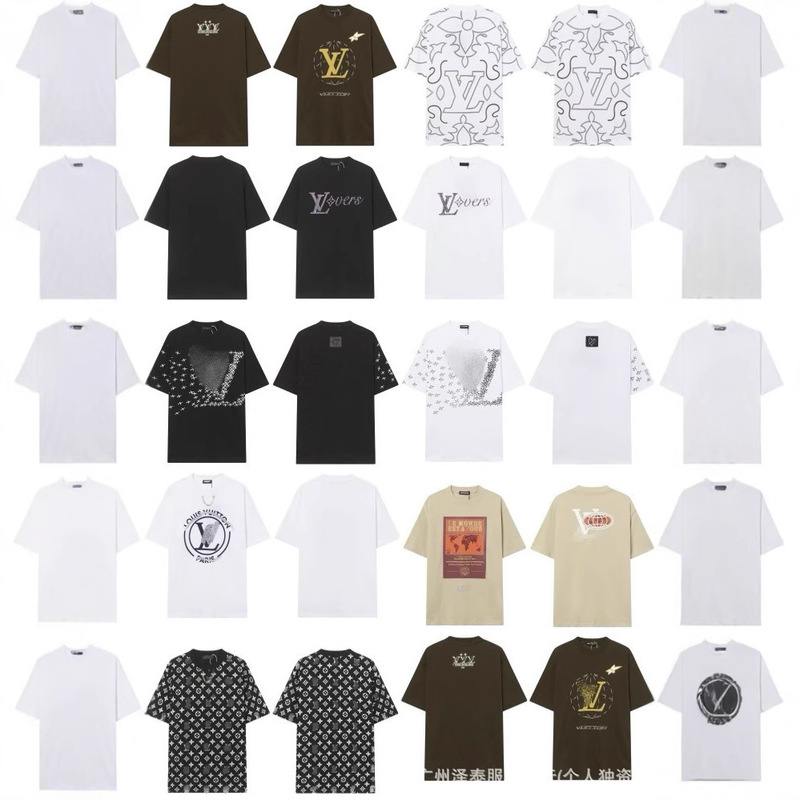 正确版原标一件代发高品质满印字母logo驴家圆领短袖宽松休闲T恤|undefined