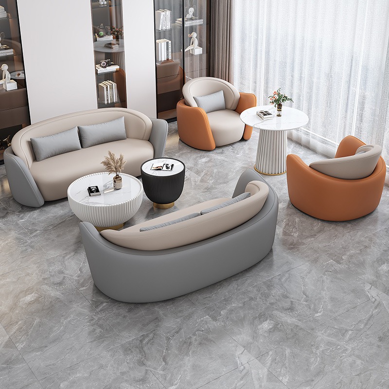 Sofá de oficina mesas de té combinación de invitados mesas y sillas individuales lobby hotel ventas sofá sala de recepción de negocios image 5