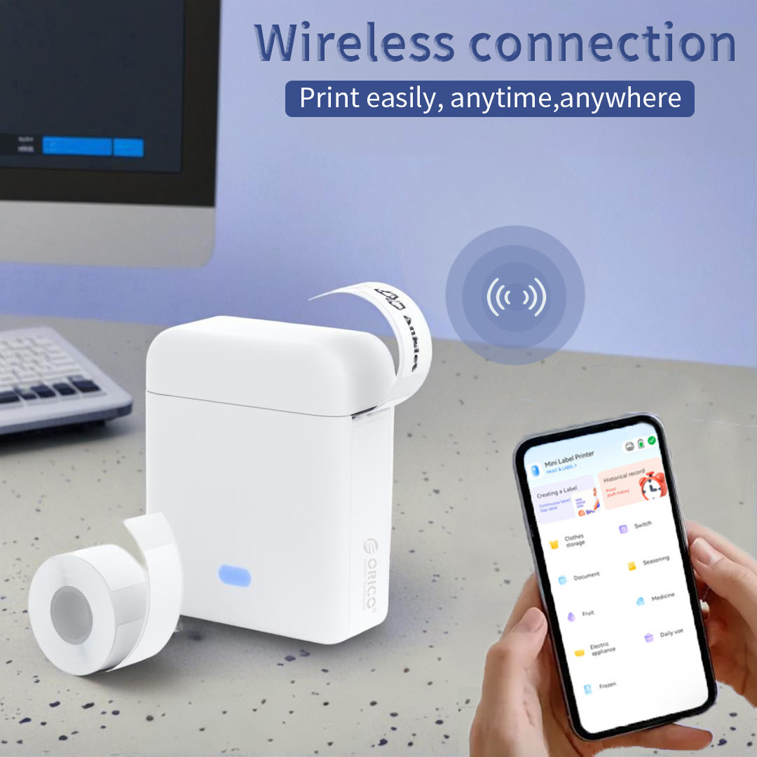 ORICO Mini desktop label printer L12 home office Bluetooth thermal self-adhesive label printer 2