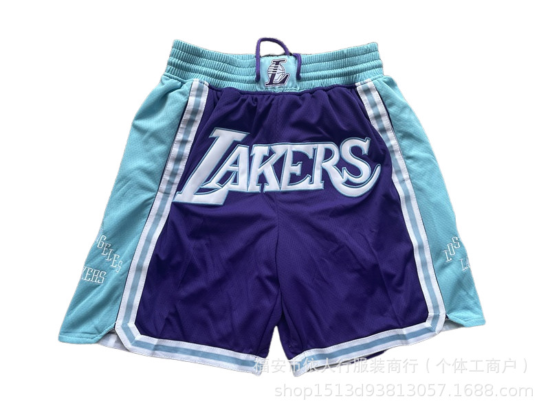 NBA Los Angeles Lakers Year of the Tiger Basketball Shorts Mesh Purple Teal