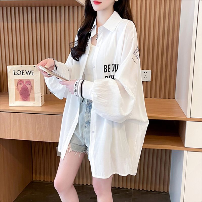 2025夏季韩版新款小众百搭薄款透气防晒衬衫上衣外套