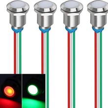 �pɫ���Gɫ�ͼtɫ��12mm 2 ɫ LED �� 12V24V 20mA ��尲�b��