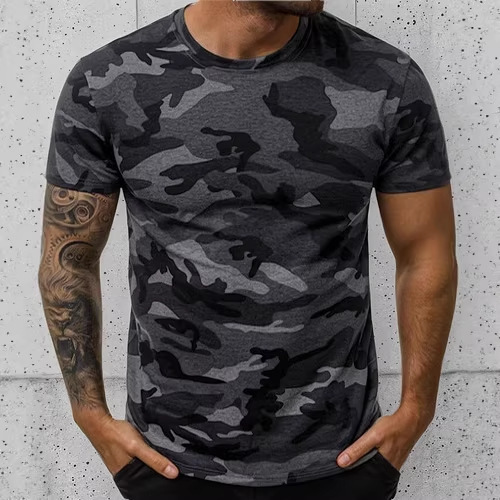 Supports Multi-Platform Dropshipping, Summer Original Factory Direct Sales, New European and American Style Cross-Border Short-Sleeved Men's Printed T-Shirts